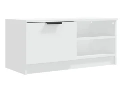 Mueble para TV madera contrachapada blanco 80x35x36,5 cm ES27753