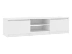 Mueble para TV madera contrachapada blanco 140x40x35,5 cm ES26681