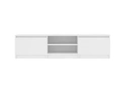 Mueble para TV madera contrachapada blanco 140x40x35,5 cm ES26681