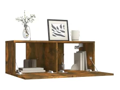 Mueble para TV madera de ingeniería roble ahumado 80x30x30 cm ES75440