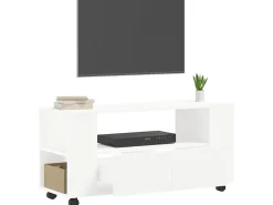 Mueble para TV madera de ingeniería blanco 102x34,5x43 cm ES24207