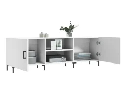 Mueble para TV madera de ingeniería blanco 150x30x50 cm ES206681