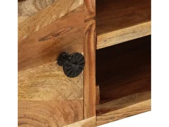 Mueble para TV madera maciza de acacia 145x35x35 cm