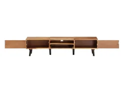 Mueble para TV madera maciza de acacia 145x35x35 cm