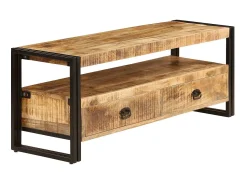 Mueble para TV madera maciza de mango 120x35x45 cm ES94166