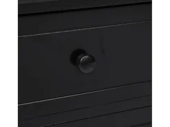 Mueble para TV madera maciza de paulownia negro 108x30x40 cm