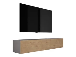 Mueble para TV suspendido, 170 x 34 x 32 cm, antracita/roble Lancelot