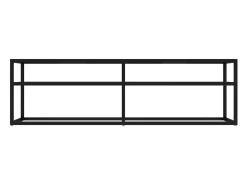 Mueble para TV vidrio templado negro 140x40x40,5 cm