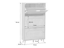 Mueble para zapatos con 3 cajones natural