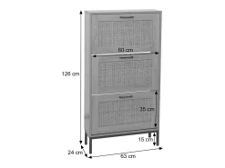 Mueble para zapatos MCW-N92, blanco
