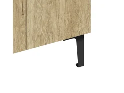 Mueble para zapatos 95x60x34,5 cm - 2 puertas - Estantes ajustables - Acabado de madera - Paneles de partículas - Natural