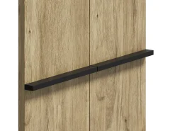 Mueble para zapatos 95x60x34,5 cm - 2 puertas - Estantes ajustables - Acabado de madera - Paneles de partículas - Natural