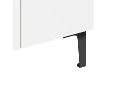 Mueble para zapatos 95x60x34,5 cm - 2 puertas - Estantes ajustables - Acabado de madera - Paneles de partículas - Blanco