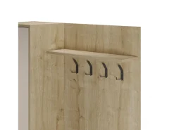 Mueble recibidor con perchero Vesta Roble Beige