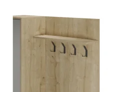 Mueble recibidor con perchero Vesta Roble Verde Gray