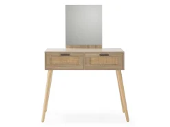 Mueble recibidor Dalia 2 cajones + espejo, color roble