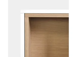 Mueble recibidor flotante de Lacado Natural-Blanco 35 x 90- Hazan
