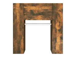 Mueble recibidor madera ingeniería roble ahumado 97,5x37x99 cm