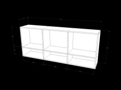 Mueble Suspendido haaus Malmo, 3 Puertas, Blanco, 144 x 27 x 60 cm