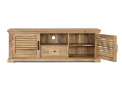 Mueble televisor con 2 puertas y 1 cajón en madera maciza de mango