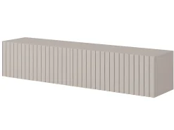 Mueble TV - 140 cm - con frontal laminar - Taupe (Gris-Beige) - TELIRE