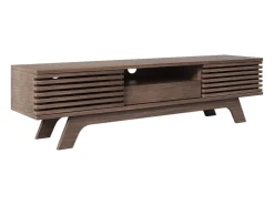 Mueble TV 150 cm - 1 cajón y 2 puertas - tablero de partículas - Marrón