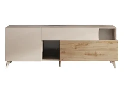 Mueble TV 2 puertas, 1 cajón y 2 nichos L180 cm - MALA
