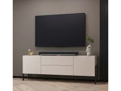 Mueble TV 2 puertas 2 cajones 200 cm Bérénice Cachemira