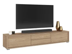 Mueble TV 2 puertas 2 cajones 180 cm Idra Madera