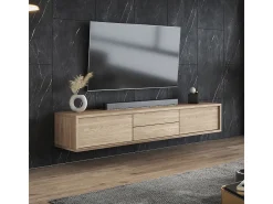 Mueble TV 2 puertas 2 cajones 180 cm Idra Madera