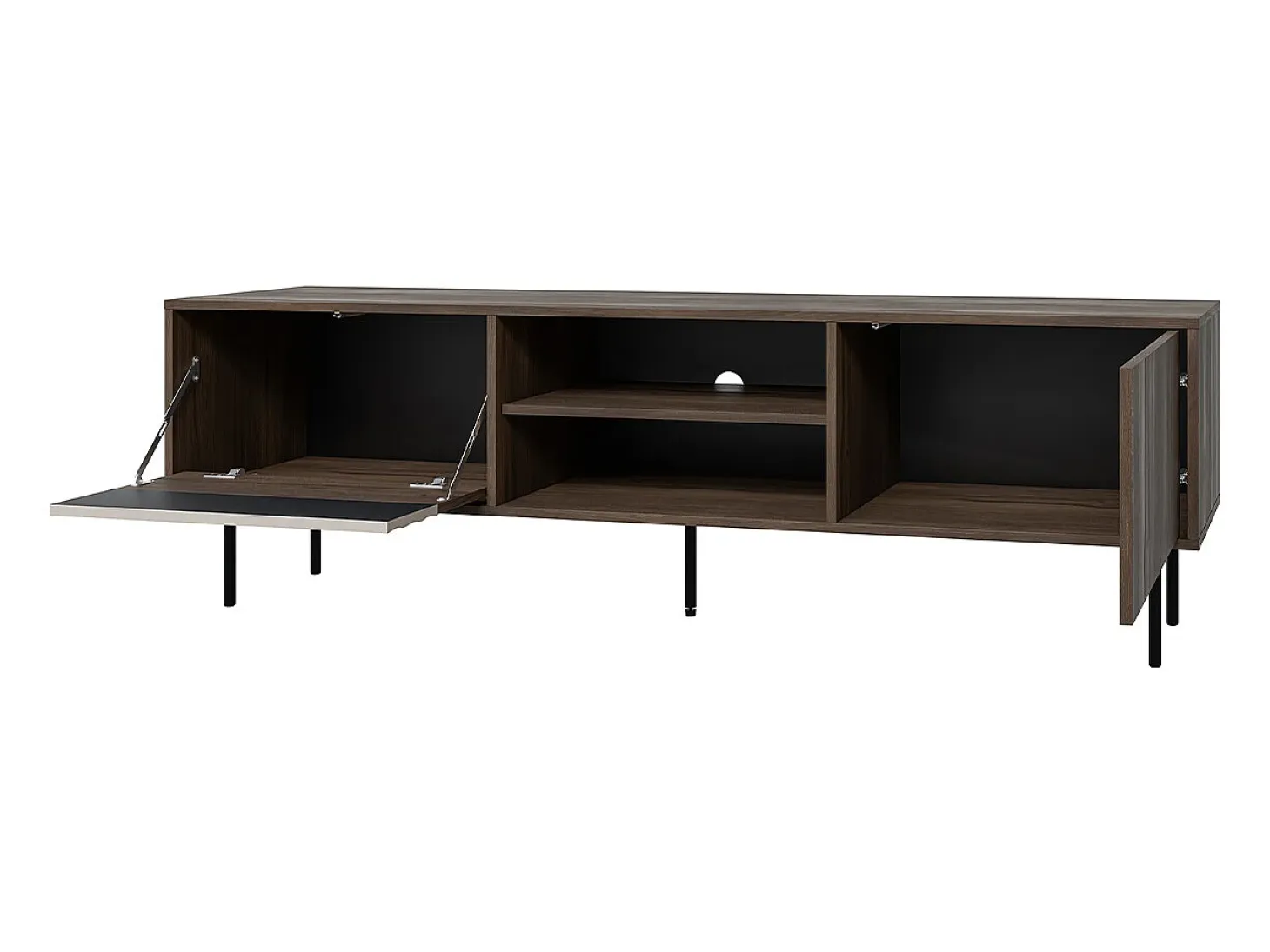 Mueble TV 2 puertas 180 cm Astra Madera oscura y Cachemira