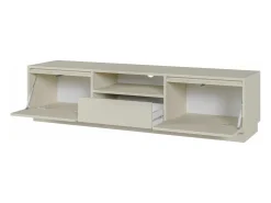 Mueble TV 3 puertas con 3 cajones - 154 cm - beige - EVO
