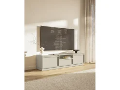Mueble TV 3 puertas con 3 cajones - 154 cm - beige - EVO