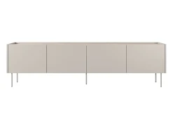 Mueble TV 4 puertas con pie metálico 220x60 cm
