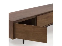 Mueble TV 3 puertas de madera maciza de mango y base metálica