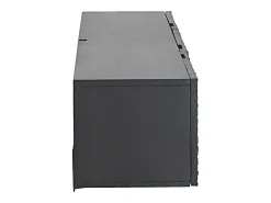 Mueble tv 4 puertas madera de mango color negro a colgar en pared