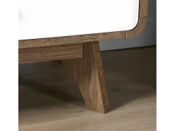 Mueble TV 2 puertas y 2 huecos L128,5 cm - ALBURA