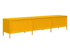 Mueble TV acero laminado en frío amarillo mostaza 202x39x43,5cm