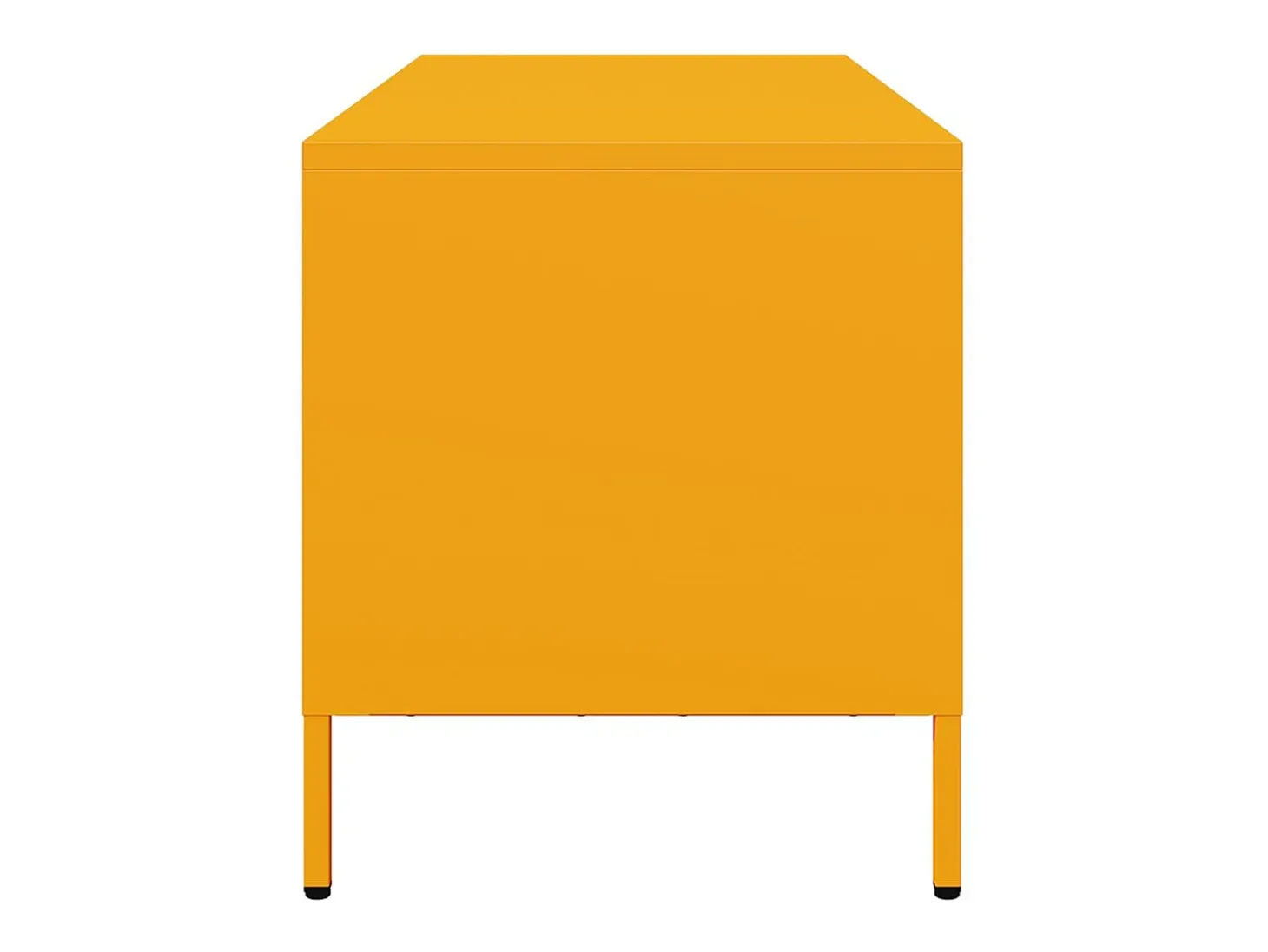 Mueble TV acero laminado en frío amarillo mostaza 68x39x43,5 cm