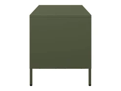 Mueble TV acero laminado en frío verde oliva 101,5x39x43,5 cm