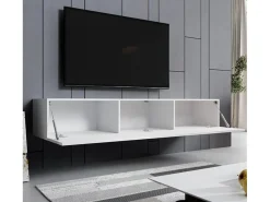 Mueble TV colgante para Salón comedor en Blanco 180x40x30cm Aitana M2
