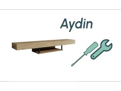 Mueble TV colgante para Salón comedor en Blanco 150x29,6x22cm Aydin