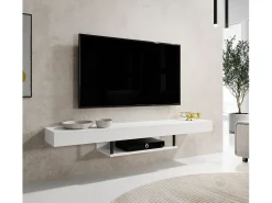 Mueble TV colgante para Salón comedor en Blanco 150x29,6x22cm Aydin