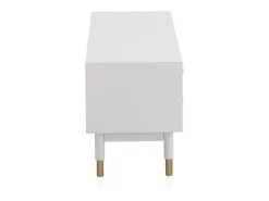 Mueble TV con 6 cajones lacado en blanco