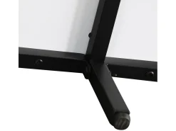 Mueble TV con 2 cajones y 2 puertas - patas de metal - color blanco y madera