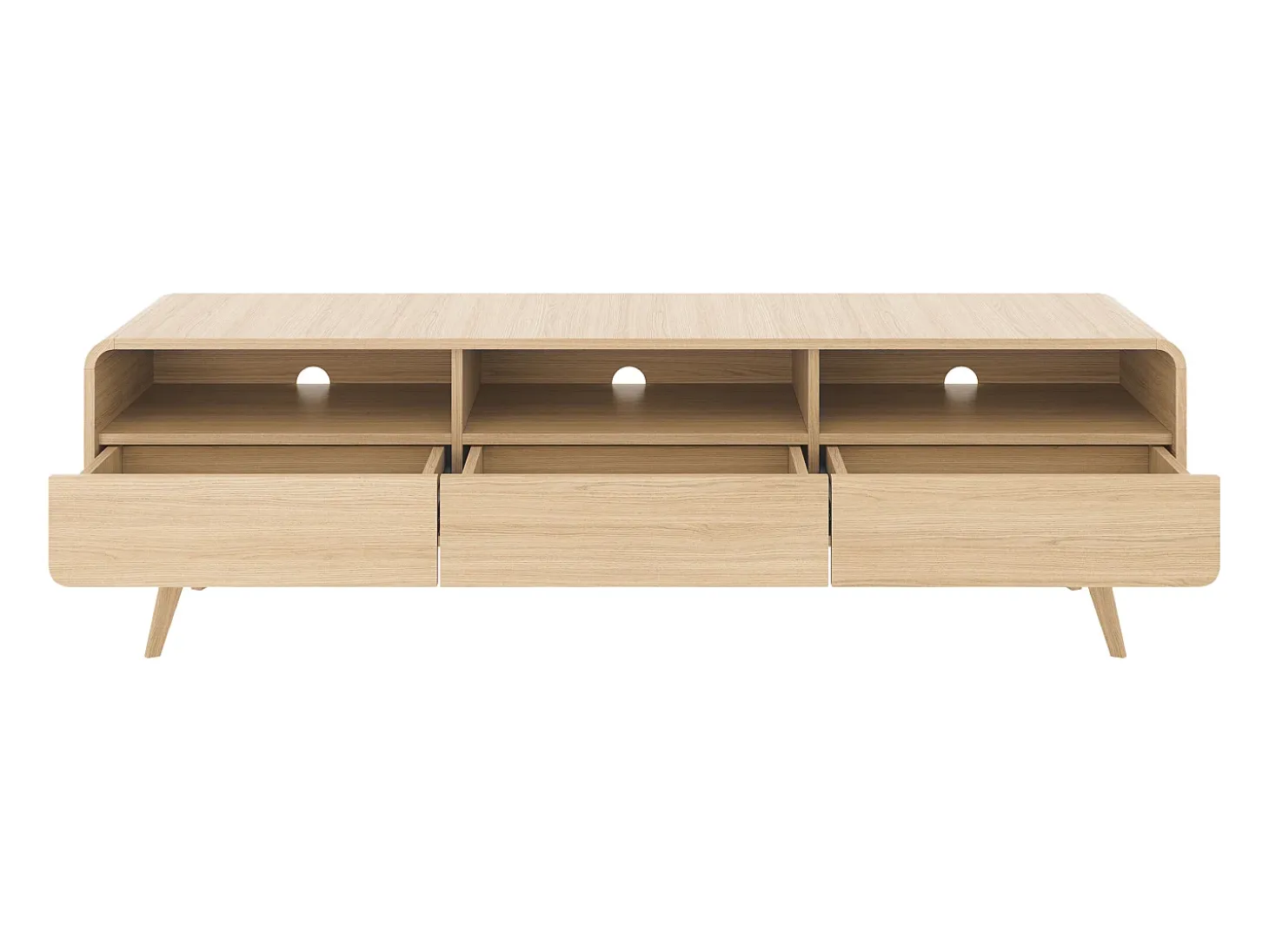 Mueble TV con 3 cajones y 3 nichos - Natural - JALEMO