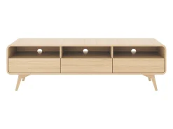 Mueble TV con 3 cajones y 3 nichos - Natural - JALEMO