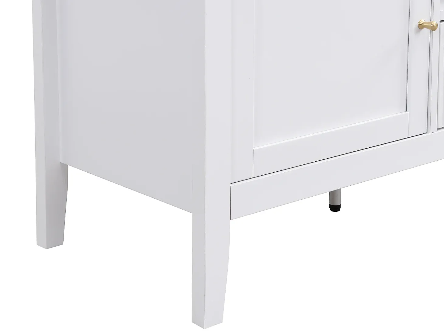 Mueble TV con 2 puertas, 1 cajón y 1 estante de MDF - Blanco - NARIVA