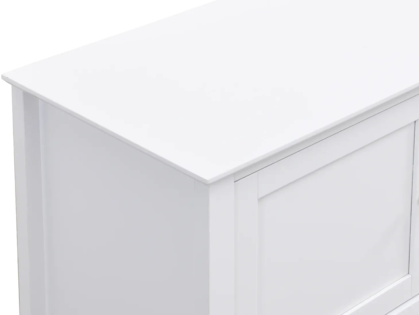 Mueble TV con 2 puertas, 1 cajón y 1 estante de MDF - Blanco - NARIVA