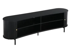 Mueble TV con 2 puertas correderas de MDF - Negro - SEVATO